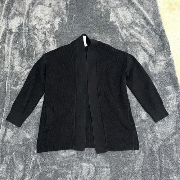 Lululemon Sweater Open Cardigan Women size 4 Merino Wool Blend Ribbed Long - Picture 1 of 5